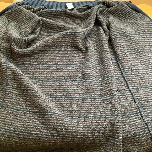 CHIARAMENTE Navy Tweed Duster Cardigan Size M - Picture 11 of 15